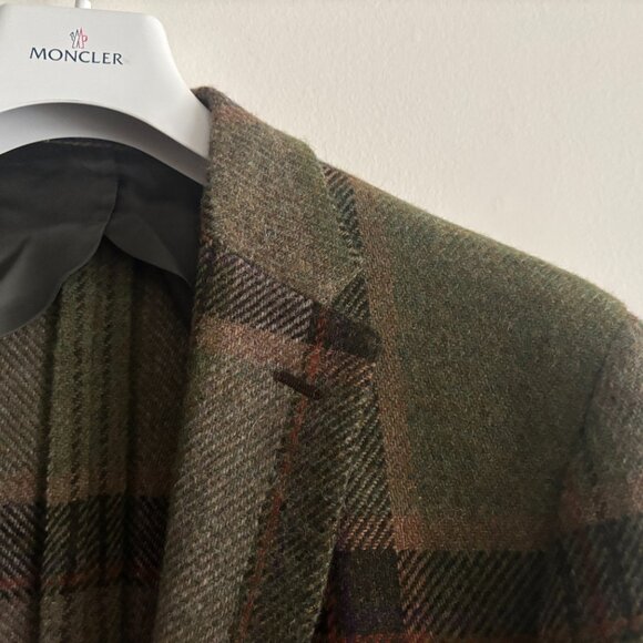 $1398 Polo Ralph Lauren Blanket Plaid Wool Alpaca Tweed Sport Coat Mi Italy- 44L - Picture 5 of 13
